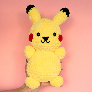 Jucarie Pikachu mare - Pokemon crosetat , Jucării și echipamente pentru copii, Plușuri, Figurine de pluș, Împletitură, ARTYNOS