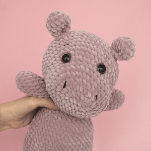 Jucarie din fir plusat - Hipopotam mare crosetat, Jucării și echipamente pentru copii, Plușuri, Figurine de pluș, Împletitură, ARTYNOS
