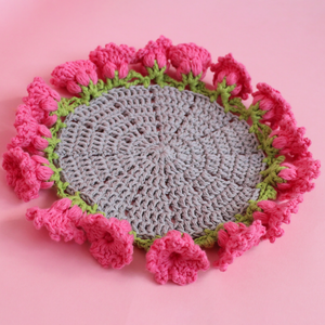 Coaster crosetat buchet realizat din bumbac, Casa & Stil de viata, Accesorii pentru echipamente de bucatarie, Accesorii de servire, Suporturi pahare, Crosetat, ARTYNOS