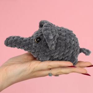 Jucarie din fir plusat - Elefant crosetat mic, Jucarii si echipamente pentru copii, Plusuri, Figurine de plus, Impletitura, ARTYNOS