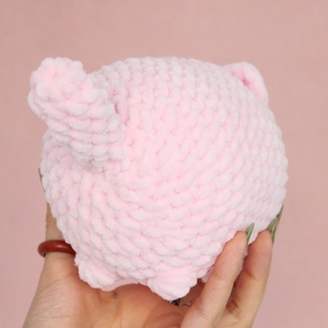 Jucarie din fir plusat - Pisica medie crosetata pastel - jucării și echipamente pentru copii - plușuri - figurine de pluș - Artynos.ro