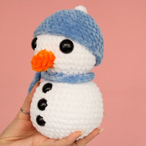 Jucarie din fir plusat - Om de zapada mare - jucării și echipamente pentru copii - plușuri - figurine de pluș - Artynos.ro