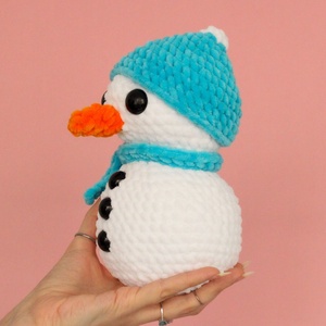 Jucarie din fir plusat - Om de zapada mare - jucării și echipamente pentru copii - plușuri - figurine de pluș - Artynos.ro