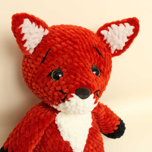 Jucarie din fir plusat - Vulpe crosetata - jucării și echipamente pentru copii - plușuri - figurine de pluș - Artynos.ro
