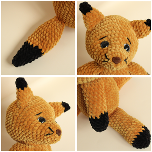 Jucarie din fir plusat - Vulpe crosetata - jucării și echipamente pentru copii - plușuri - figurine de pluș - Artynos.ro