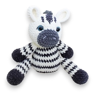 Jucarie din fir plusat - Zebra crosetata - Artynos.ro