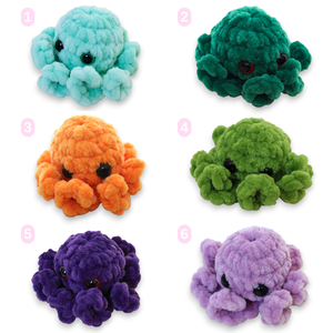 Jucarie din fir plusat - Caracatita mica crosetata - jucării și echipamente pentru copii - plușuri - figurine de pluș - Artynos.ro