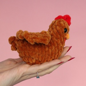 Jucarie din fir plusat - Gaina mica, Jucarii si echipamente pentru copii, Plusuri, Figurine de plus, Impletitura, ARTYNOS