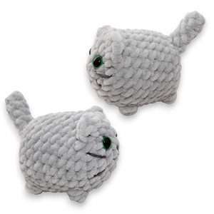 Jucarie din fir plusat - Pisica mica crosetata  - jucării și echipamente pentru copii - plușuri - figurine de pluș - Artynos.ro