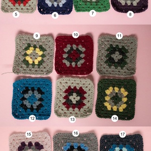 S/M/L/XL - Vesta crosetata din lana virgina realizata din granny squares - îmbrăcăminte și modă - haine damă - tricou și top de damă - Artynos.ro