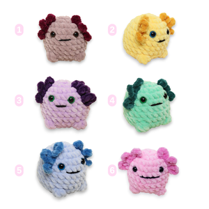 Jucarie din fir plusat - Axolotl mic - jucării și echipamente pentru copii - plușuri - figurine de pluș - Artynos.ro