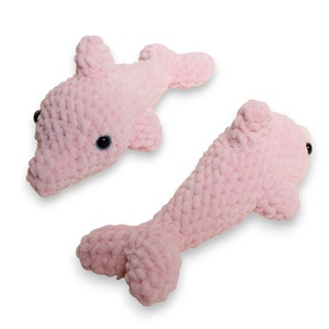 Jucarie din fir plusat - Delfin crosetat - jucării și echipamente pentru copii - plușuri - figurine de pluș - Artynos.ro