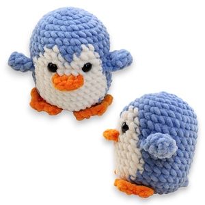 Jucarie din fir plusat - Pinguin bleo - jucării și echipamente pentru copii - plușuri - păsări de pluș - Artynos.ro
