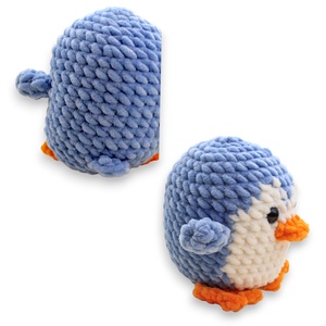 Jucarie din fir plusat - Pinguin bleo - jucării și echipamente pentru copii - plușuri - păsări de pluș - Artynos.ro
