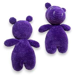 Jucarie din fir plusat - Hipopotam mare crosetat - jucării și echipamente pentru copii - plușuri - figurine de pluș - Artynos.ro