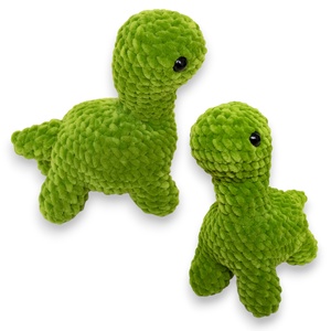 Jucarie din fir plusat - Dinozaur mediu crosetat - jucării și echipamente pentru copii - plușuri - purceluș de pluș - Artynos.ro