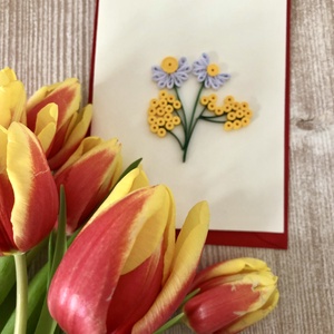 Felicitare Quilling Margaretă - casă & stil de viață - papetărie de hârtie - invitații, felicitări - Artynos.ro