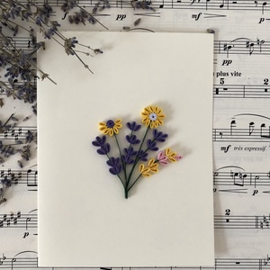 Felicitare Quilling Ganduri inflorite - Artynos.ro