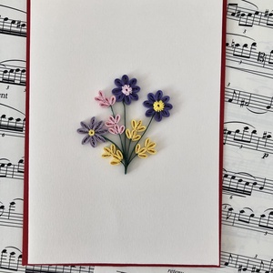 Felicitare Quilling Note Florale - Artynos.ro