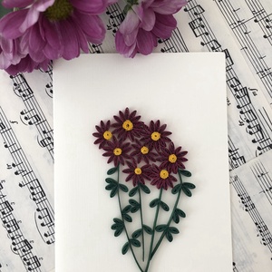 Felicitare Quilling Crizantemă - casă & stil de viață - papetărie de hârtie - invitații, felicitări - Artynos.ro