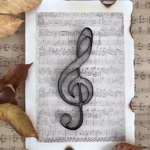 Felicitare Vintage Cheia Sol, Casa & Stil de viata, Papetarie de hartie, Invitatii, felicitari, Arta de hartie, Fotografie, grafica, desen, ilustratie, ARTYNOS