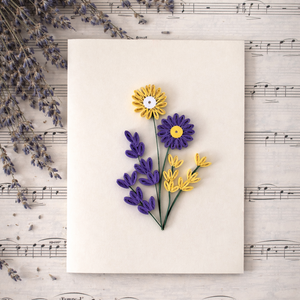 Felicitare Quilling Flori de Lavandă - casă & stil de viață - produse de papetărie - invitații, felicitări - Artynos.ro