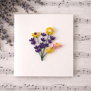 Felicitare Quilling Gânduri înflorite - casă & stil de viață - produse de papetărie - invitații, felicitări - Artynos.ro