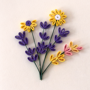 Felicitare Quilling Gânduri înflorite - casă & stil de viață - produse de papetărie - invitații, felicitări - Artynos.ro