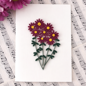 Felicitare Quilling Crizantemă - casă & stil de viață - produse de papetărie - invitații, felicitări - Artynos.ro