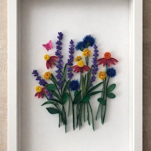 Tablou Quilling Handmade - Flori de vara, Casa & Stil de viata, Echipament pentru camera copiilor, Tablouri de camera pentru copii, Arta de hartie, Fotografie, grafica, desen, ilustratie, ARTYNOS