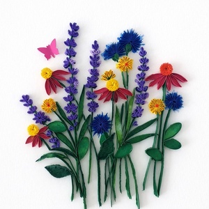 Tablou Quilling Handmade - Flori de vară - casă & stil de viață - echipament pentru camera copiilor - tablouri de cameră pentru copii - Artynos.ro