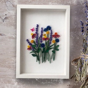 Lucrare Quilling - Flori de vară - casă & stil de viață - echipament pentru camera copiilor - decorațiuni de cameră - Artynos.ro