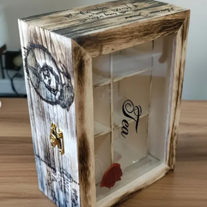 Cutie pentru plicuri ceai - Edgar Allan Poe - casă & stil de viață - echipamente de bucătărie - accesorii de depozitare  - cutie ceai și cafea - Artynos.ro