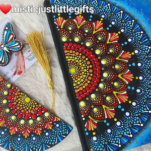 Agenda pictata manual in tehnica mandala dots - casă & stil de viață - produse de papetărie - caiete și jurnale - Artynos.ro