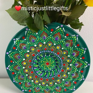 Vaza ceramica pictata manual -  mandala dots perfecta pentru 8 Martie - casă & stil de viață - decorațiuni de casă - accesorii florale - vaze - Artynos.ro