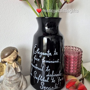 Vaza ceramica pictata manual in tehnica mandala dots - casă & stil de viață - decorațiuni de casă - accesorii florale - vaze - Artynos.ro