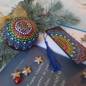 Set semn de carte si glob 3 - crăciun - decorațiuni de crăciun de casă - decor pentru masă de crăciun - Artynos.ro