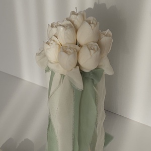 TULIP CANDLE - Set cu 6 lumanari decorative din ceara de soia 100%, parfumate cu aroma Orange - casă & stil de viață - lumânări, parfumuri, arome - lumânări artizanale - Artynos.ro