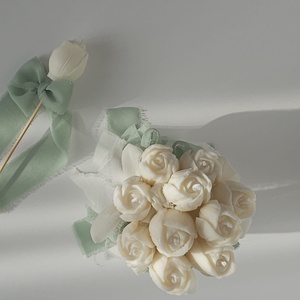 TULIP CANDLE - Set cu 6 lumanari decorative din ceara de soia 100%, parfumate cu aroma Orange - casă & stil de viață - lumânări, parfumuri, arome - lumânări artizanale - Artynos.ro