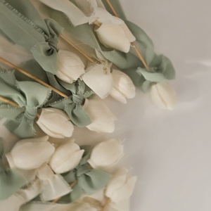 TULIP CANDLE - Set cu 6 lumanari decorative din ceara de soia 100%, parfumate cu aroma Orange - casă & stil de viață - lumânări, parfumuri, arome - lumânări artizanale - Artynos.ro