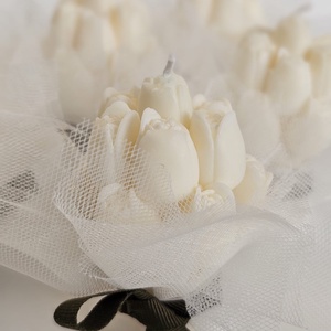 TULIP BOUQUET -  lumanare decorativa din ceara de soia 100%, parfumate cu aroma Orange - casă & stil de viață - lumânări, parfumuri, arome - lumânări artizanale - Artynos.ro
