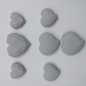 Beton Material cardiac colorat în gri, magnet de răcire -  - Artynos.ro