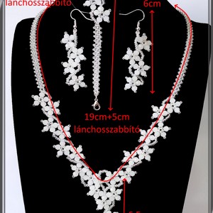 Nunta, mireasa, set de bijuterii casual, SSZEB-GY02-br opal alb - bijuterii - seturi de bijuterii - Artynos.ro