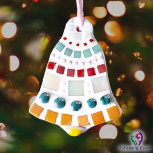 Mozaic din sticla ornament pentru pomul de Craciun clopot, , , ARTYNOS