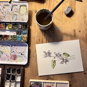 pictură originală în acuarelă de floare - arte vizuale și accesorii  - picturi - acuarele picturi - Artynos.ro