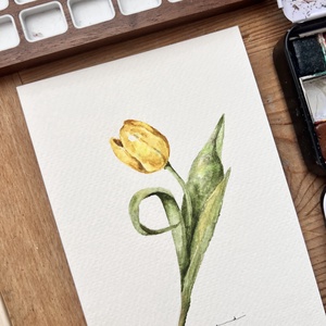 pictură originală în acuarelă de floare - arte vizuale și accesorii  - picturi - acuarele picturi - Artynos.ro