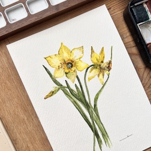 pictură originală în acuarelă de floare - arte vizuale și accesorii  - picturi - acuarele picturi - Artynos.ro