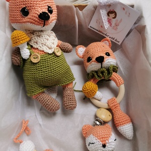 Set bebe crosetat, Jucarii si echipamente pentru copii, Jucarii bebelusi, Lant suzeta, Crosetat, ARTYNOS