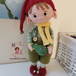 Elf crosetat - crăciun - decorațiuni de crăciun de casă - spiriduși de crăciun - Artynos.ro