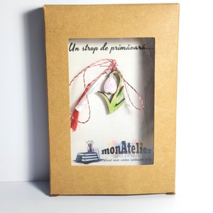 Martisor handmade tip ghiocel, Bijuterii, Martisor, Altele, Arta de sticla, ARTYNOS